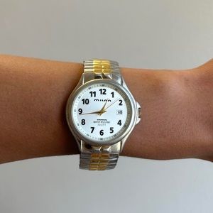 Vintage Decorative Mixed Metal Gold & Silver Milan Watch